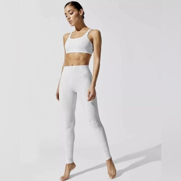 ALO Yoga Pants - Alo Yoga High Waist Vapor white Leopard Leggings high waisted yoga pants!